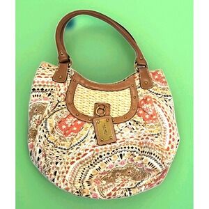 Nine West Boho Style Purse Handbag Spring Summer Crescent Spring Summer